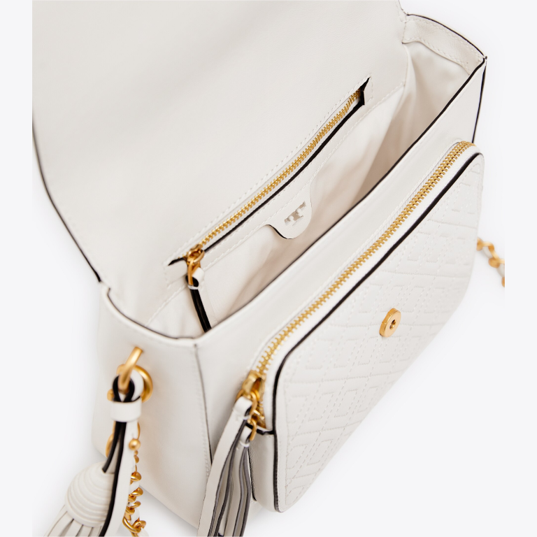 TORY BURCH Fleming Satchel with Removable Strap for Shoulder/Crossbody Wear