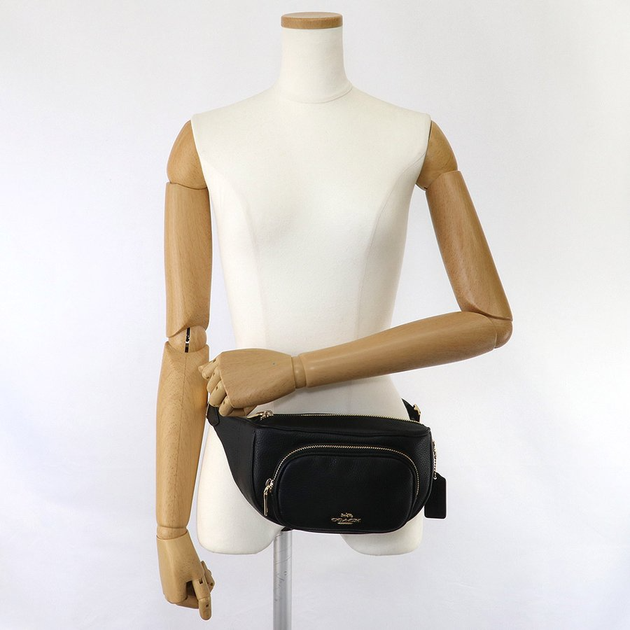 COACH Body/Waist Bag in Black Leather