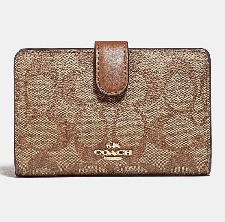 COACH Medium Bifold Corner Zip Wallet In Signature Canvas