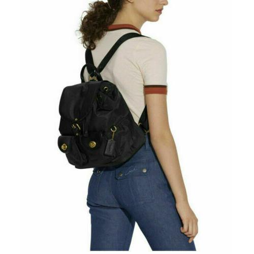 Coach Nylon Leather Cargo Backpack