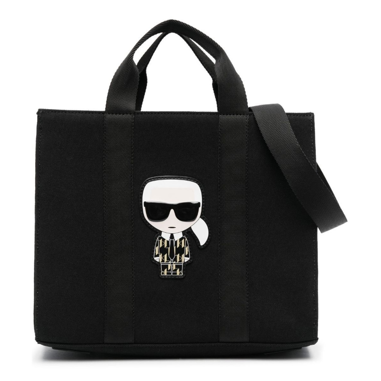 KARL LAGERFELD Karl Iconic Square Canvas Tote Bag