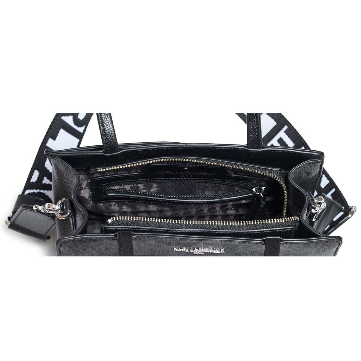 KARL LAGERFELD PARIS Maybelle Satchel Bag With Strap for Shoulder/Crossbody Wear