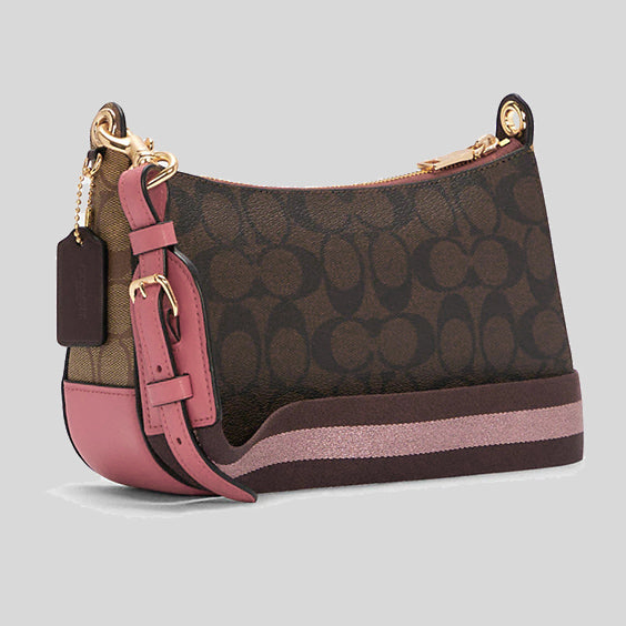 COACH Jes Baguette In Signature Canvas with Detachable Strap for Crossbody Wear