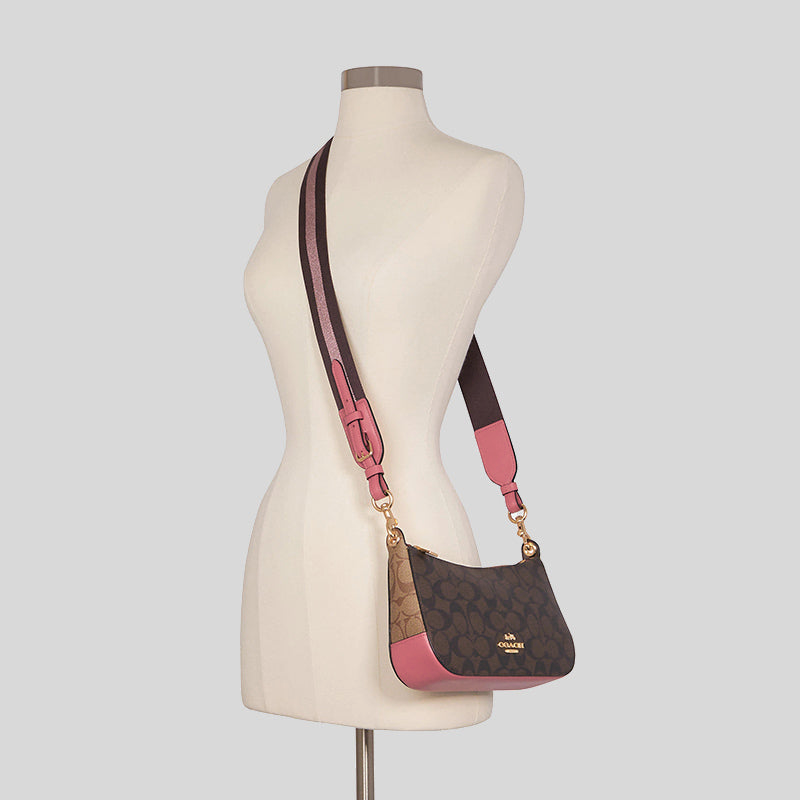 COACH Jes Baguette In Signature Canvas with Detachable Strap for Crossbody Wear