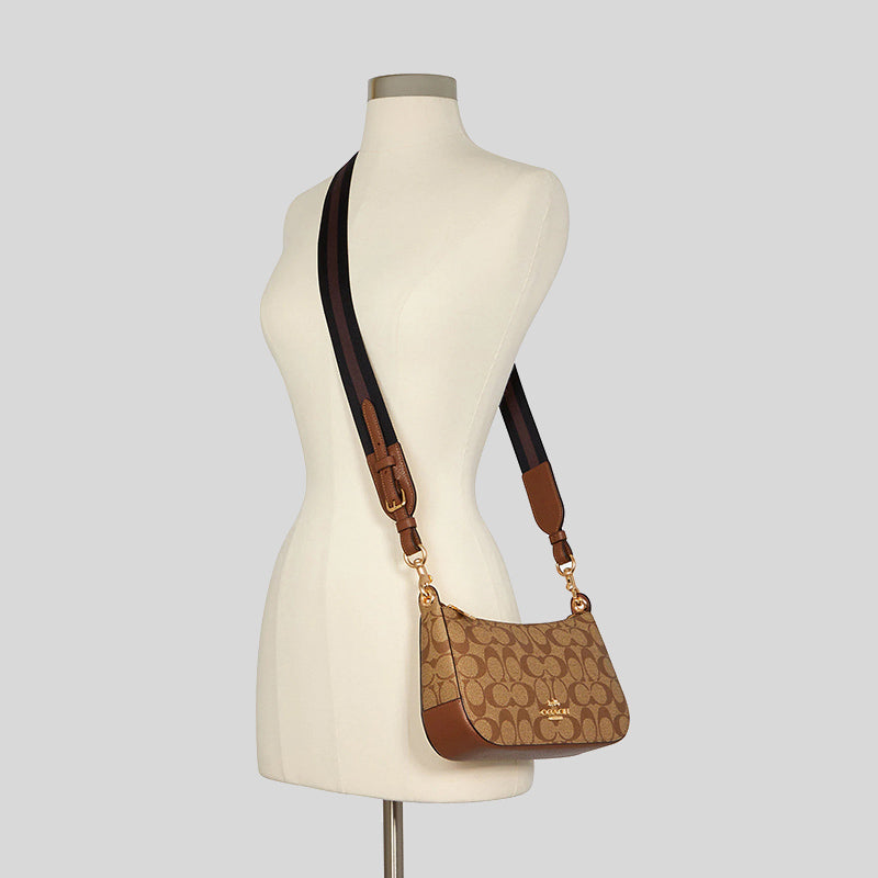 COACH Jes Baguette In Signature Canvas with Detachable Strap for Crossbody Wear