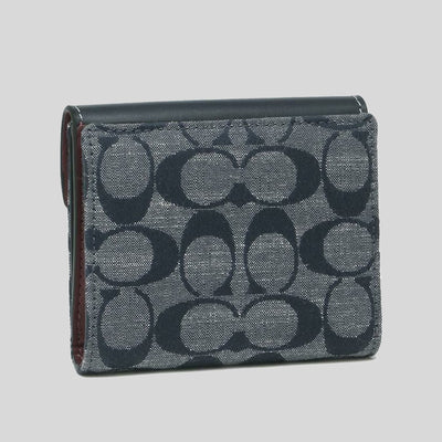 Coach Georgie Small Wallet In Signature Chambray