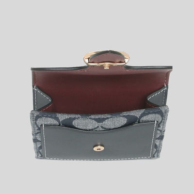 Coach Georgie Small Wallet In Signature Chambray