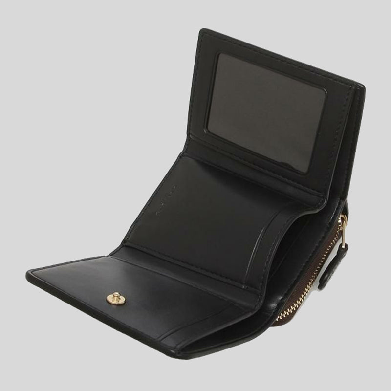 Coach Small Trifold Wallet In Signature Canvas