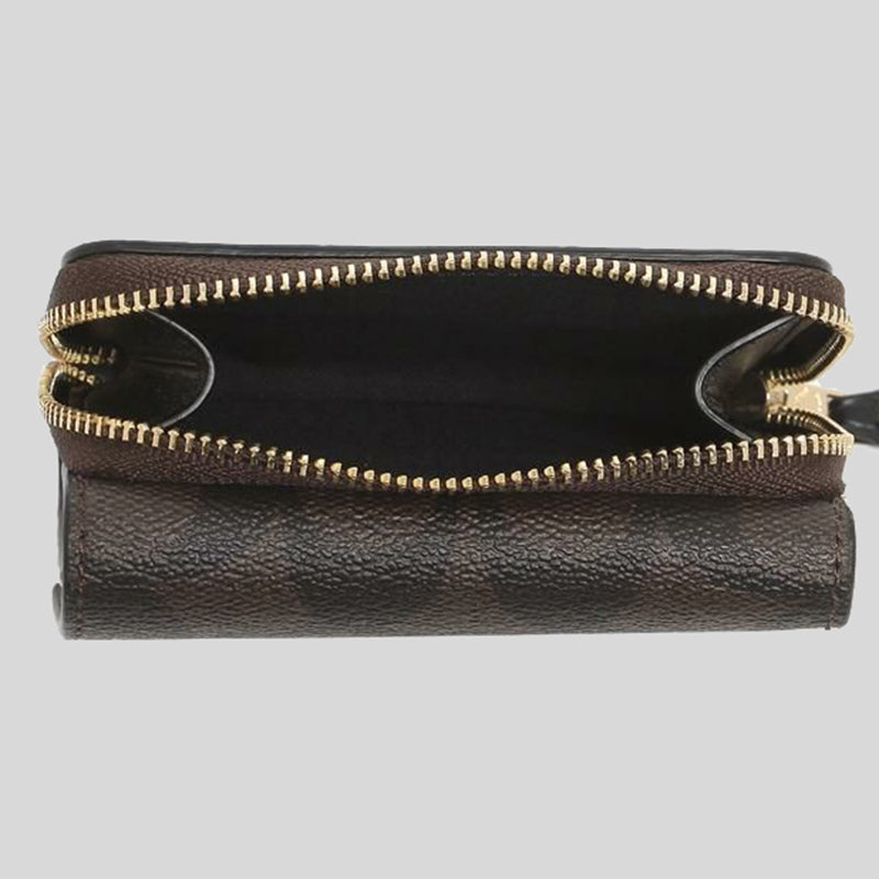 Coach Small Trifold Wallet In Signature Canvas