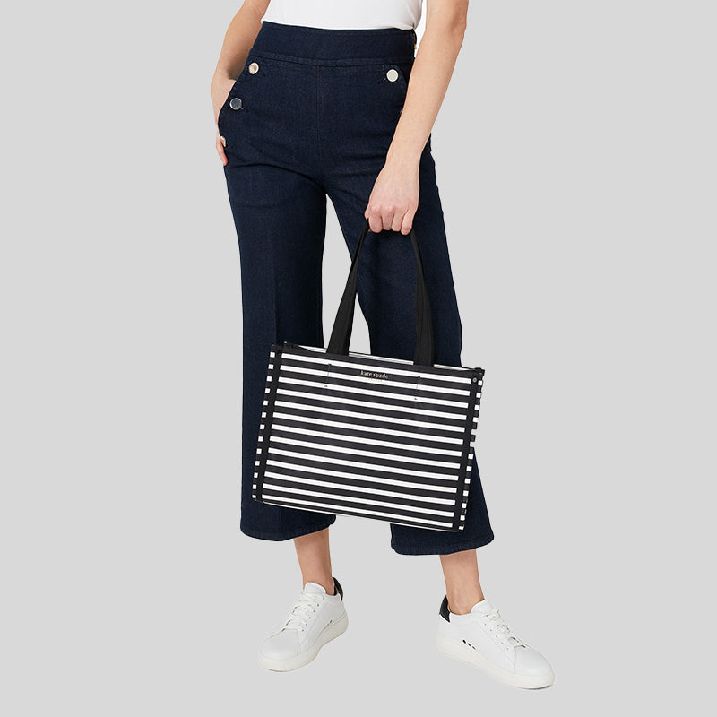 KATE SPADE The Little Better Sam Stripe Medium Tote Bag