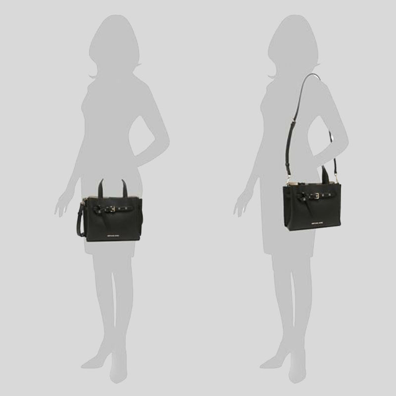 M.I.C.H.A.E.L K.O.R.S Emilia Small Pebbled Leather Satchel Bag for Shoulder/Crossbody Wear