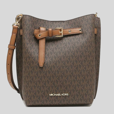 MICHAEL KORS Emilia Small Satchel/Bucket Bag with Crossbody Detachable Strap