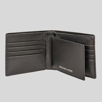 MICHAEL KORS Harrison Leather Billfold Wallet With Passcase