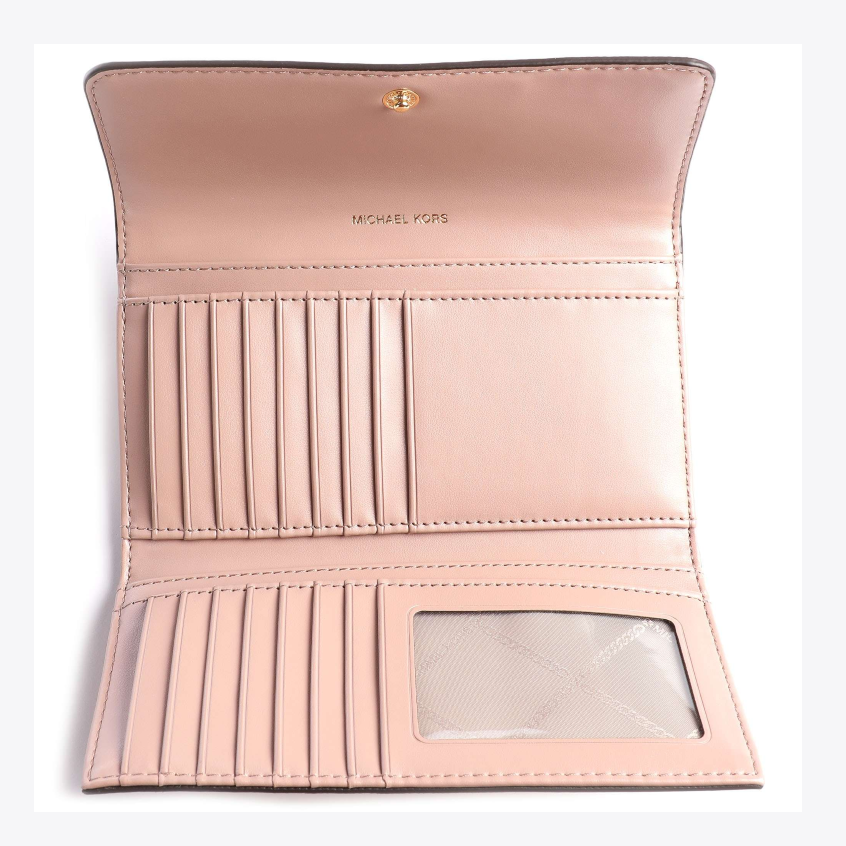 MICHAEL KORS Jet Set Charm Ladies Tri-fold Wallet in Antique Pink