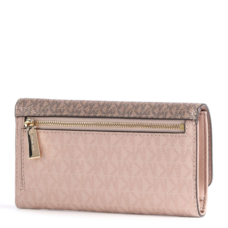 MICHAEL KORS Jet Set Charm Ladies Tri-fold Wallet in Antique Pink