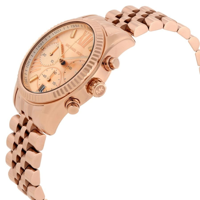 MICHAEL KORS Lexington Analog/Chronograph Rose Dial Ladies Watch
