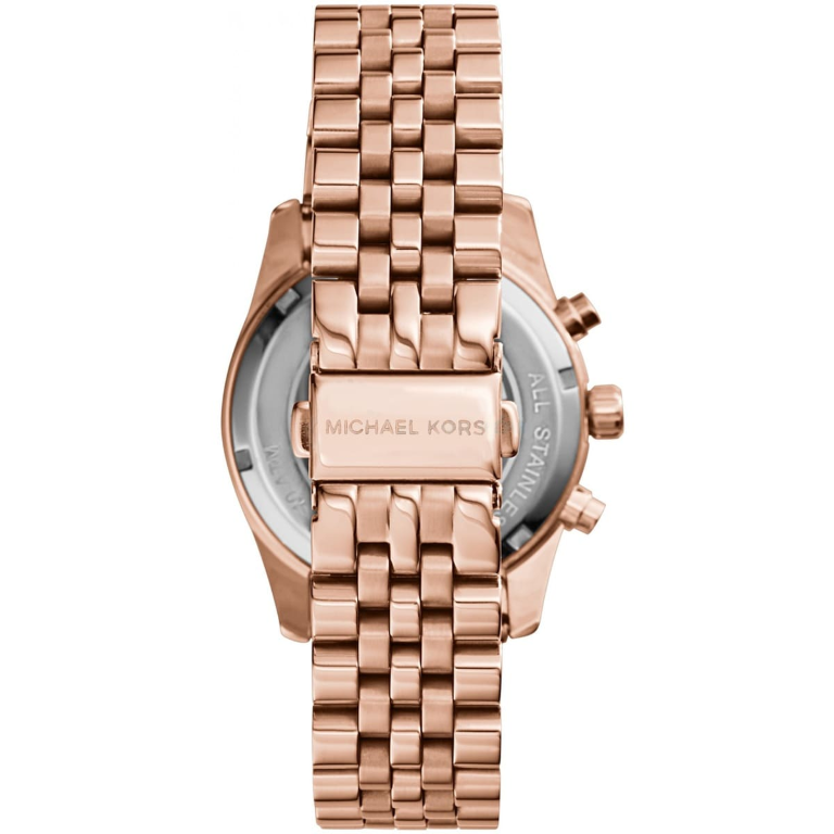 MICHAEL KORS Lexington Analog/Chronograph Rose Dial Ladies Watch