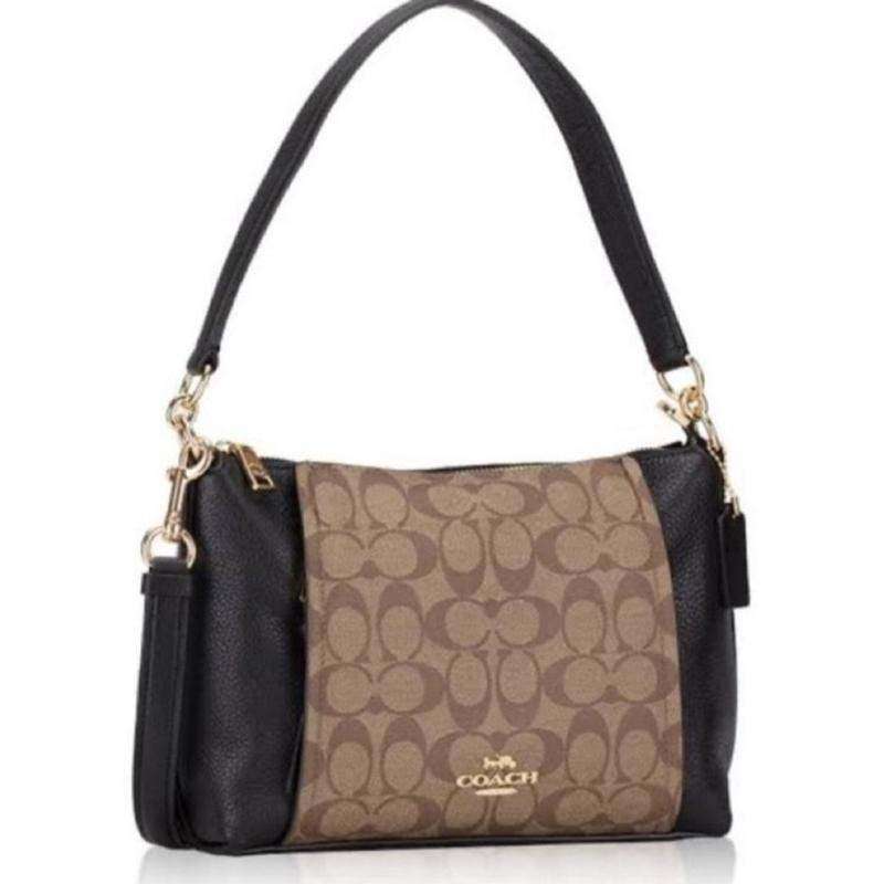 COACH Small Marlon Shoulder Bag In Signature Canvas