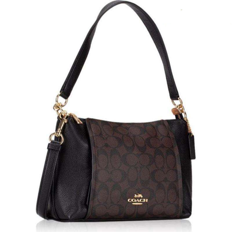 COACH Small Marlon Shoulder Bag In Signature Canvas