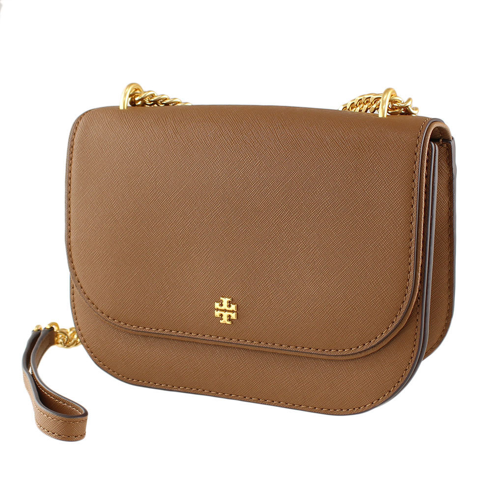 TORY BURCH 2 WAY Chain Plain Leather Elegant Bag with Strap for Shoulder/Crossbody Wear