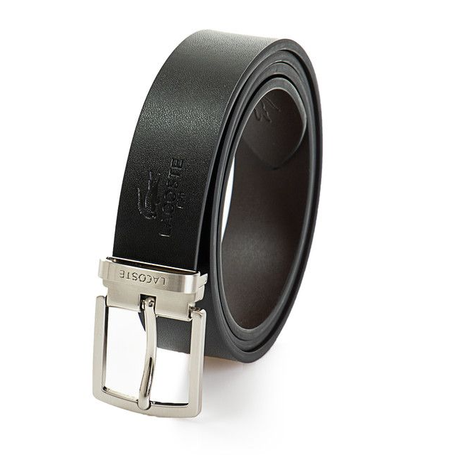 LACOSTE Men's Reversible Leather Belt And 2 Buckles