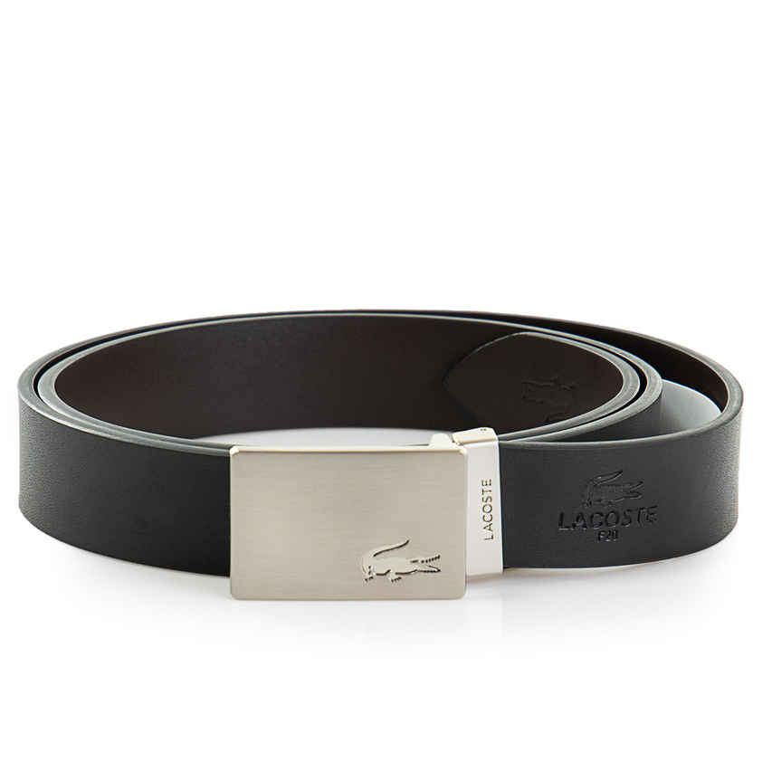 LACOSTE Men's Reversible Leather Belt And 2 Buckles