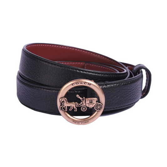 COACH Horse and Carriage Belt in Black