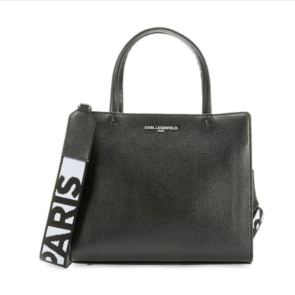 KARL LAGERFELD PARIS Maybelle Satchel Bag With Strap for Shoulder/Crossbody Wear