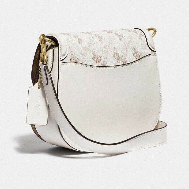 C.O.A.C.H Beat Saddle Bag In Horse And Carriage Print With Detachable Strap for Shoulder/Crossbody Wear