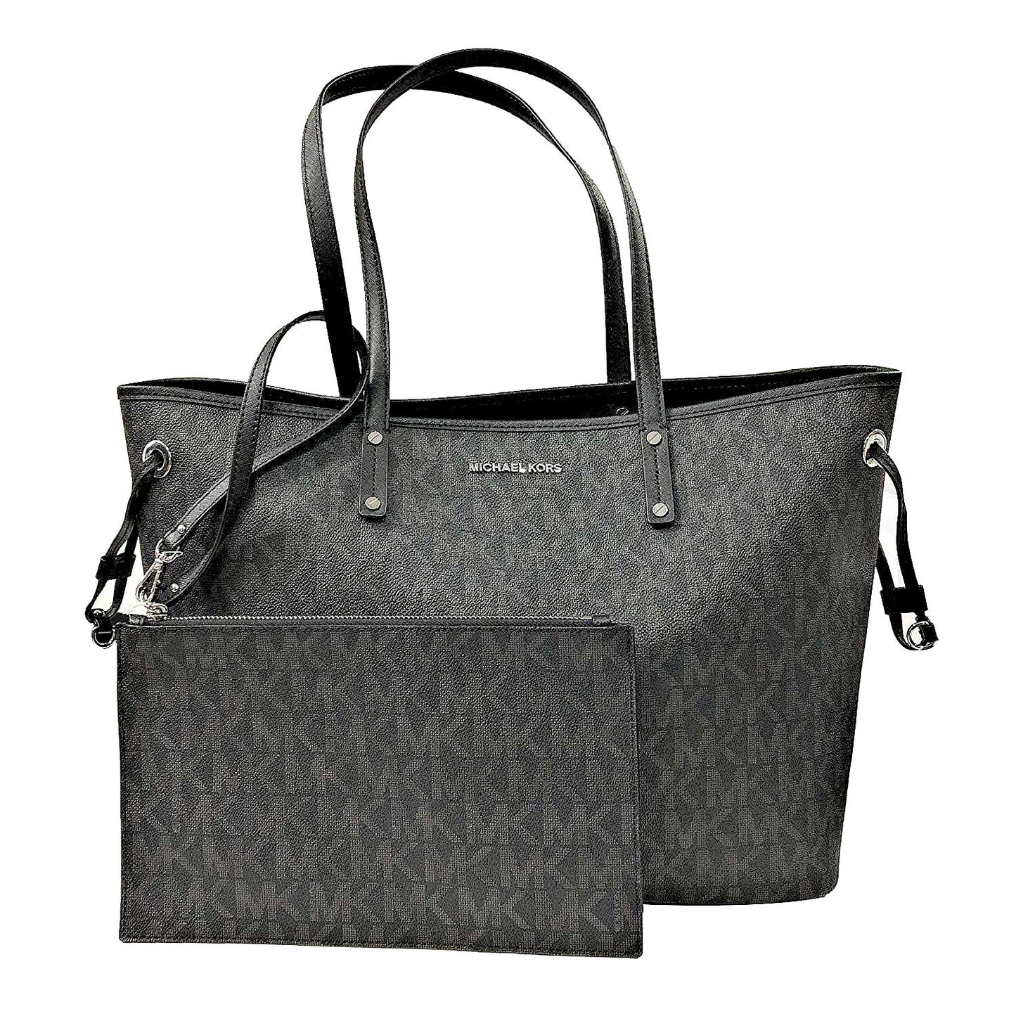 MICHAEL KORS Jet Set Travel Large Top-Zip Drawstring Shoulder/Tote Bag with Pouch