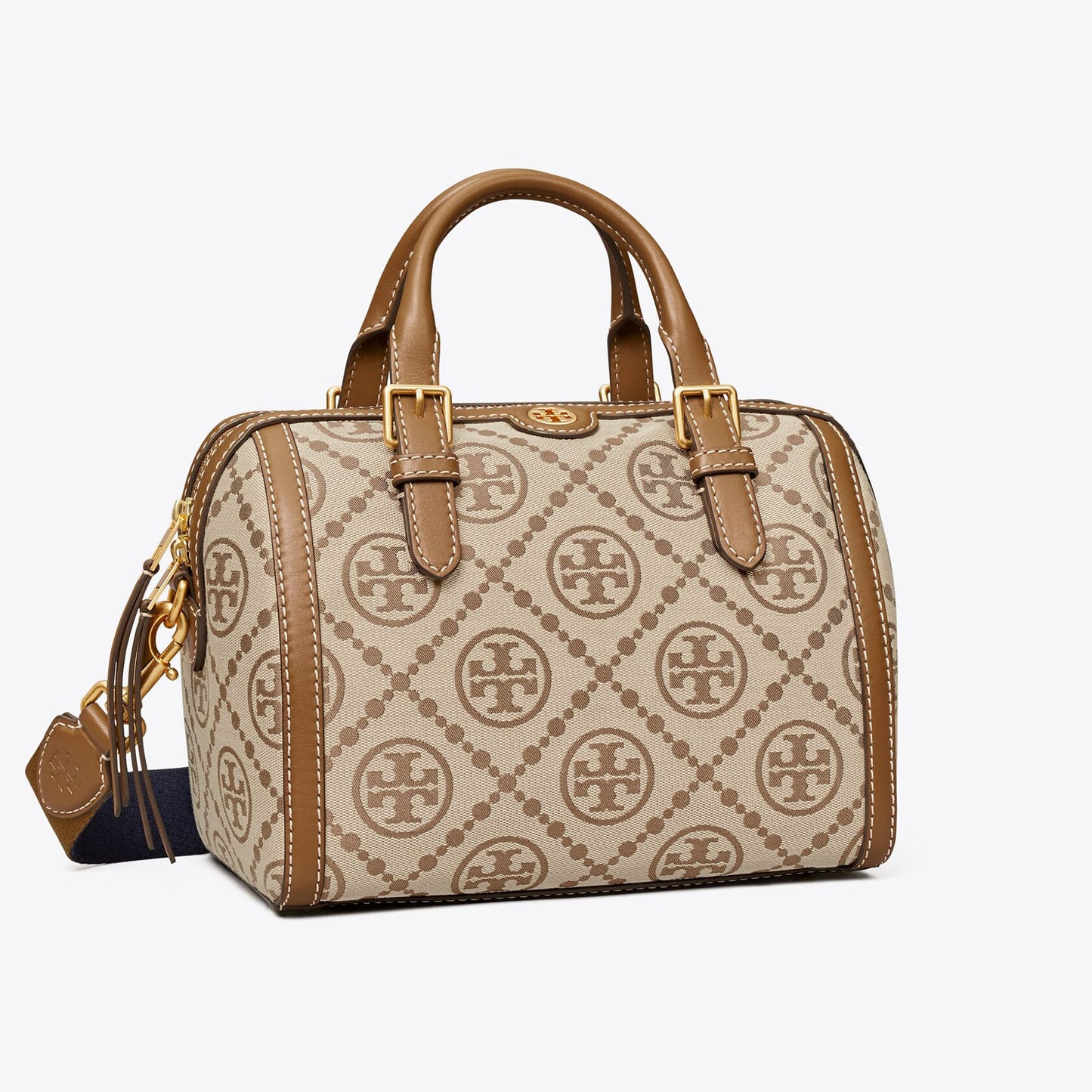 Tory Burch Monogram Jacquard Barrel Shoulder/Crossbody Bag