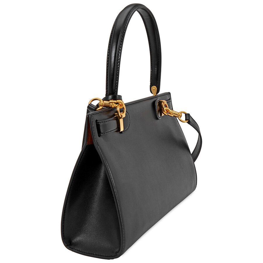 TORY BURCH Lee Radziwill Satchel Bag with Detachable/Adjustable Strap In Smooth Leather for Shoulder/Crossbody Wear