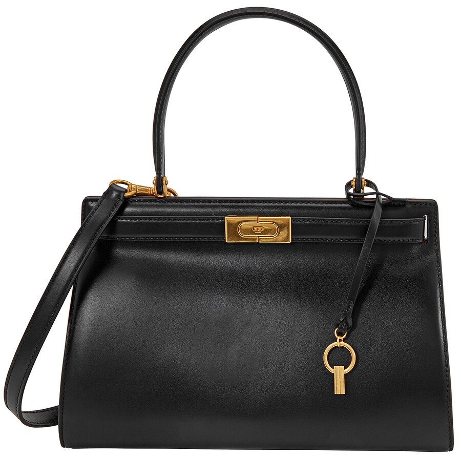 TORY BURCH Lee Radziwill Satchel Bag with Detachable/Adjustable Strap In Smooth Leather for Shoulder/Crossbody Wear