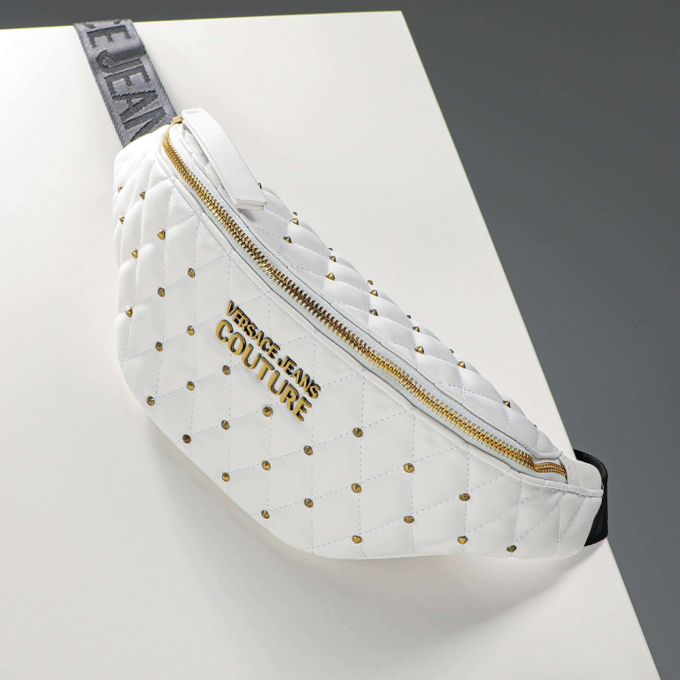 VERSACE JEANS COUTURE Quilted Waist Bag with Studs