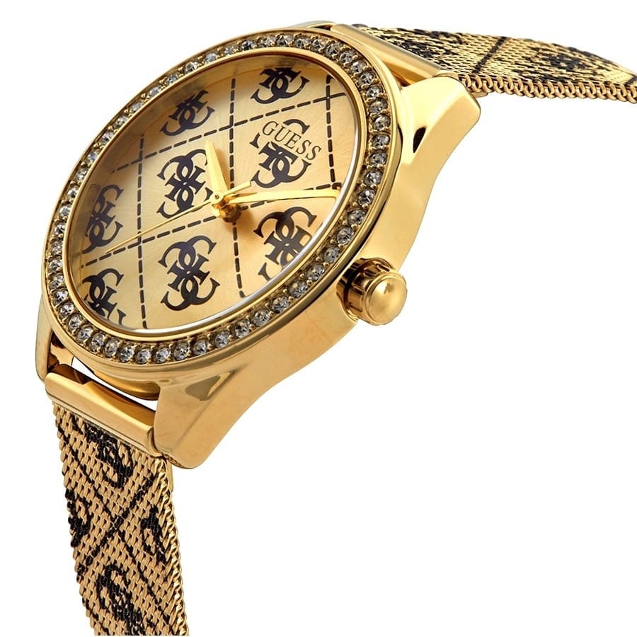 GUESS Claudia Quartz Analog Gold Dial Just Time Ladies Watch