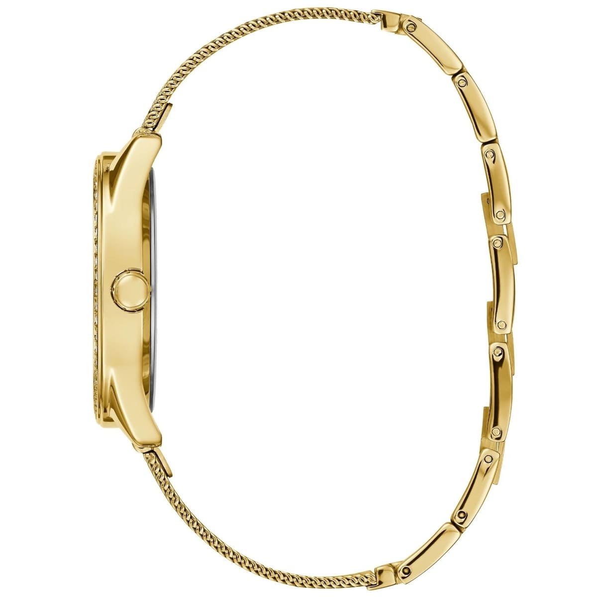 GUESS Claudia Quartz Analog Gold Dial Just Time Ladies Watch