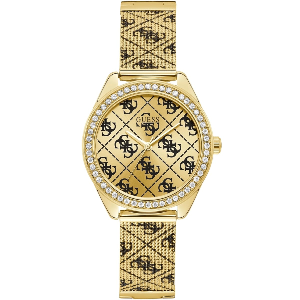 GUESS Claudia Quartz Analog Gold Dial Just Time Ladies Watch
