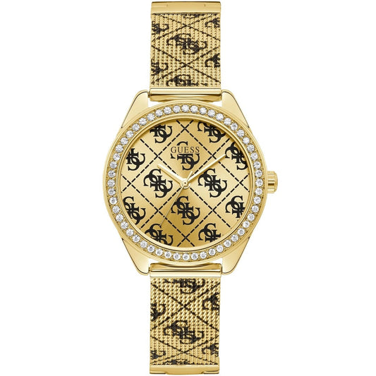 GUESS Claudia Quartz Analog Gold Dial Just Time Ladies Watch